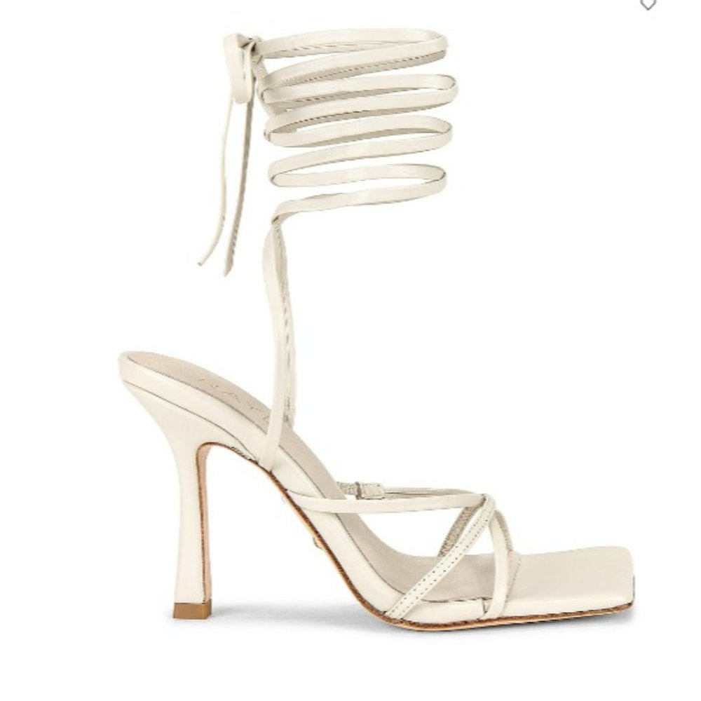 RAYE Cream Strappy Sandals